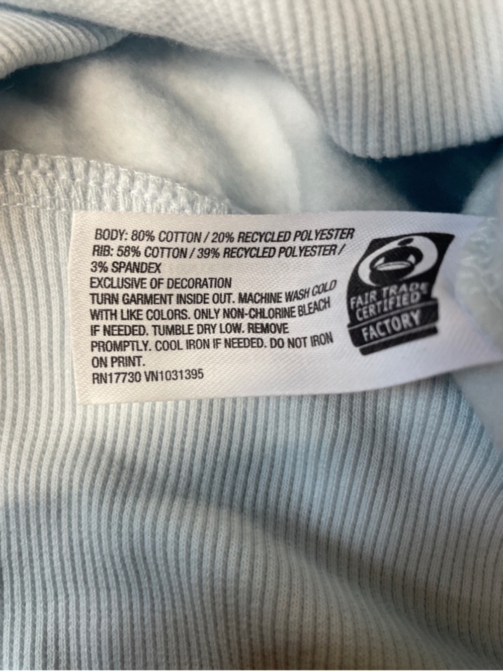 Wild Fable Women's Light Blue Mock Neck Sweatshirt with Logo XS | NWT - Picture 4 of 4